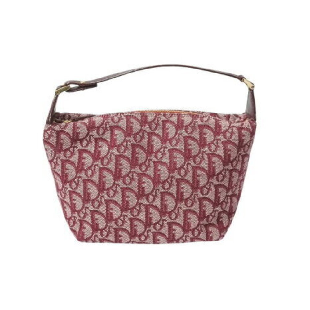 Christian Dior Trotter Shoulder Bag Handbag Bordeaux Purple Canvas - Picture 2 of 8